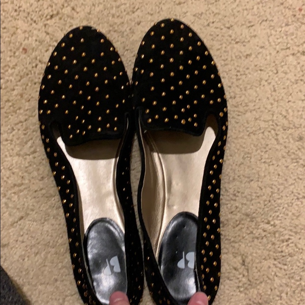 Studded BP black flats